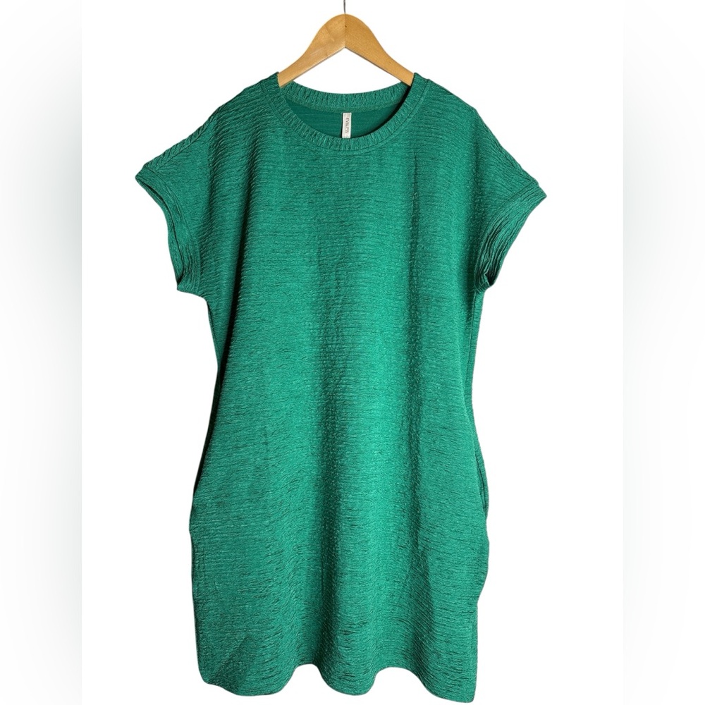Textured Dress green Large Evaless